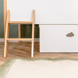 Lit Nuage enfant mi-hauteur avec deux tiroirs 90x190cm - Hypnia