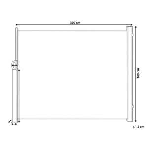 Hitee - Tenda a scorrimento laterale frangivista per terrazza, balcone, patio H160 cm