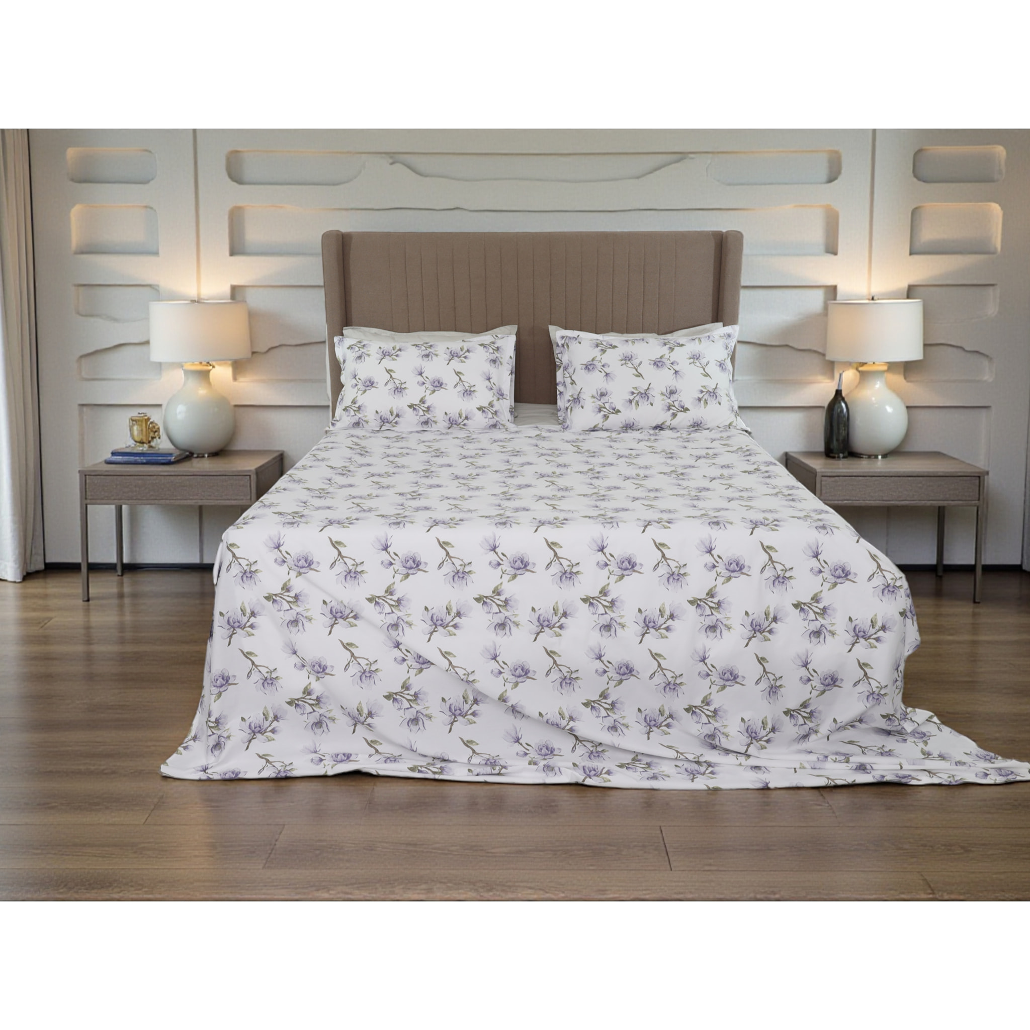 COTONE EGIZIANO Completo letto Magnolie Reverie in Percalle