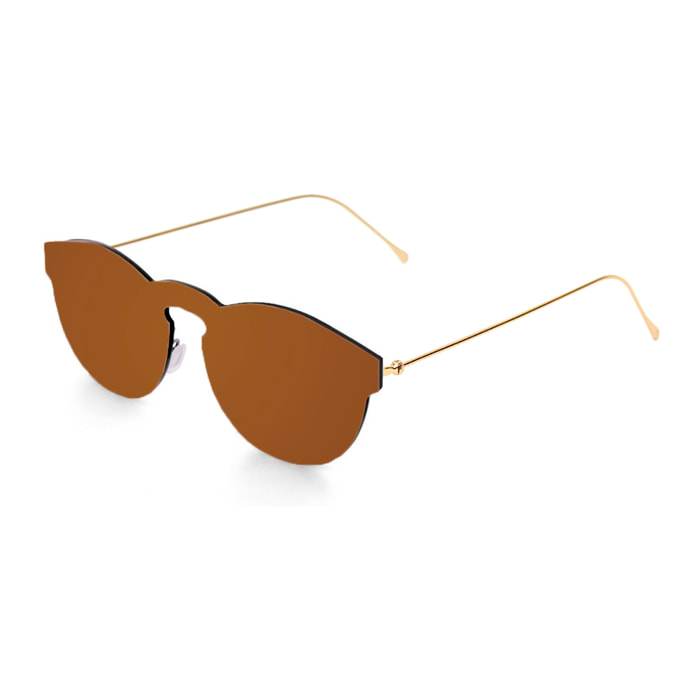 Gafas de sol OCEAN BERLIN - Plana marrón con patillas metálicas doradas
