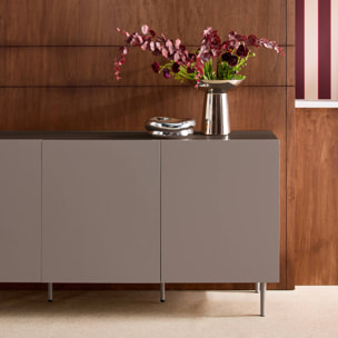 Buffet métal et décor bois 3 portes 150cm ASHTON