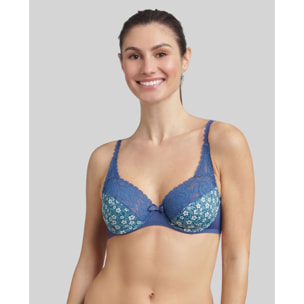 Sujetador con aros de encaje reciclado y microfibra