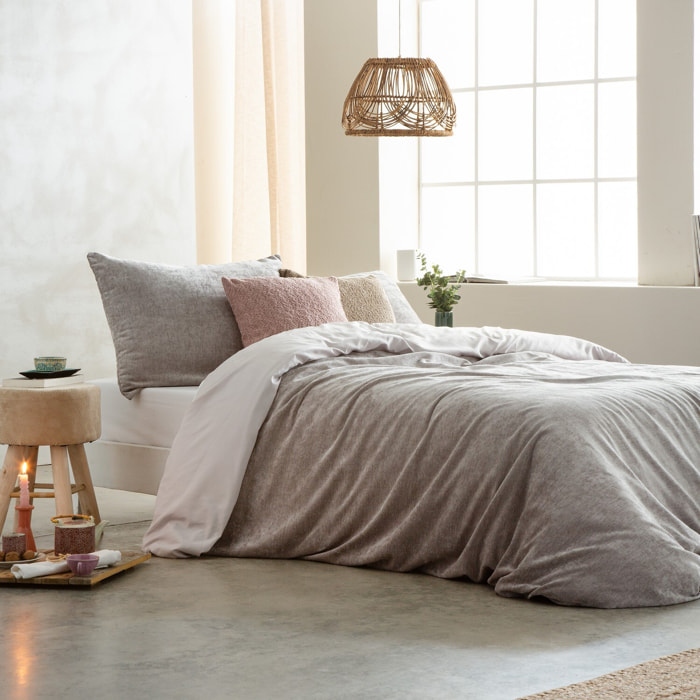 Housse de couette velvet beige