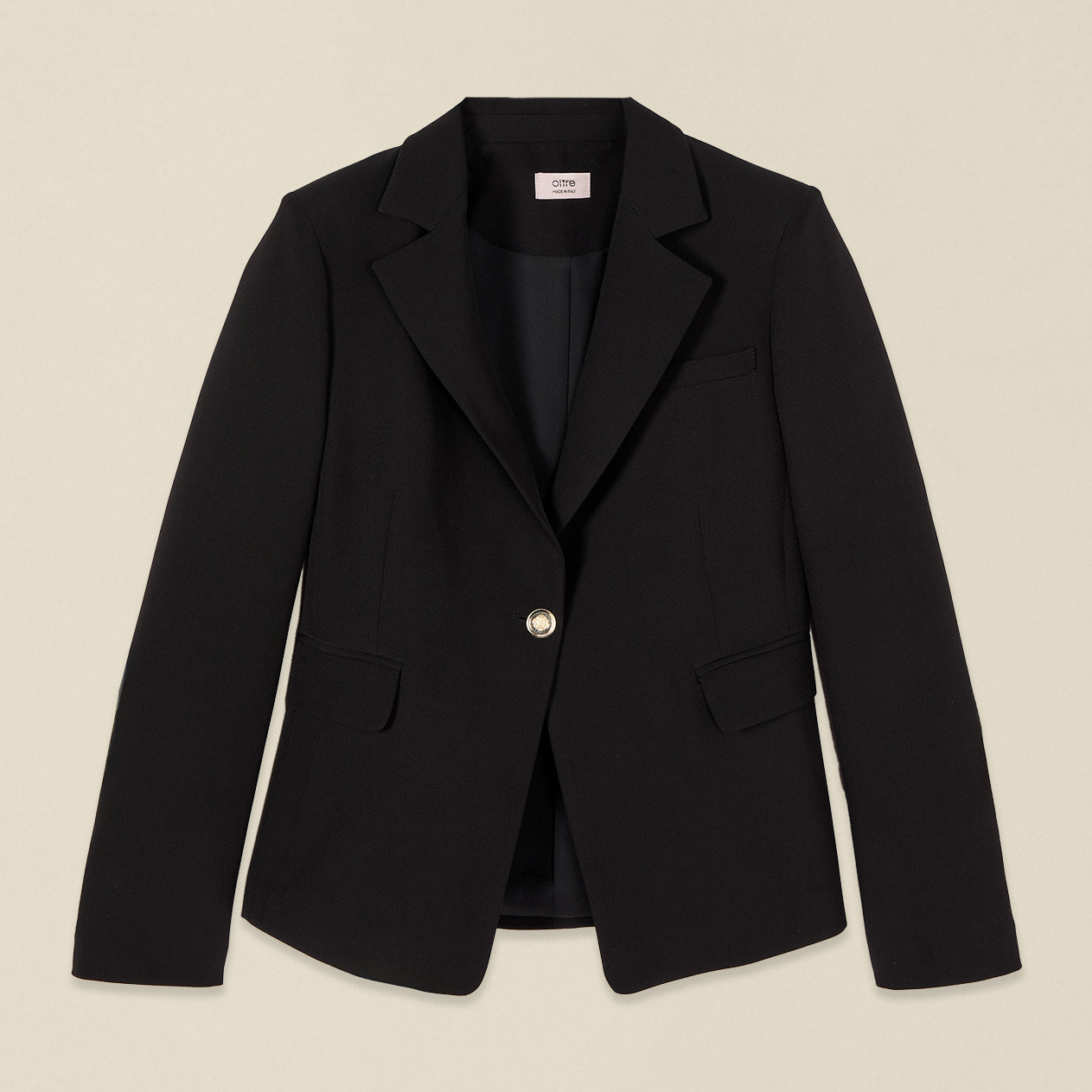 Oltre - Blazer sciancrato in tessuto tecnico - Nero