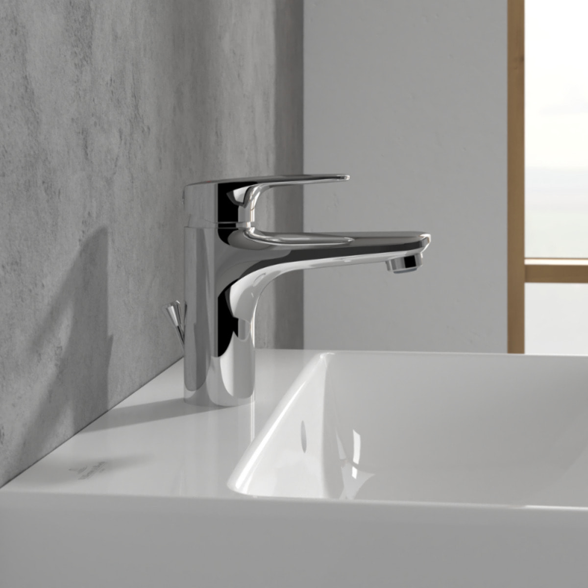 Mitigeur lavabo O.novo Start avec tirette chrome