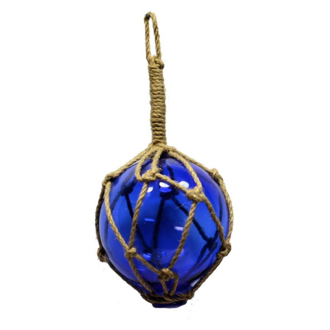 Corda con pallina in vetro blu cmø10