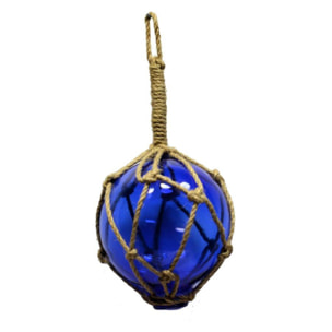 Corda con pallina in vetro blu cmø10