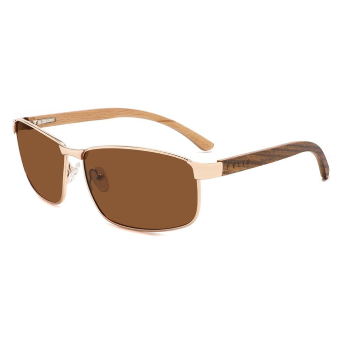 Gafas de Sol Feler 1815-2 Polarizadas de Madera Unisex 62 mm