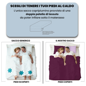 PARURE COPRIPIUMINO NATURAL COLOR MATRIMONIALE - 100% COTONE MADE IN ITALY