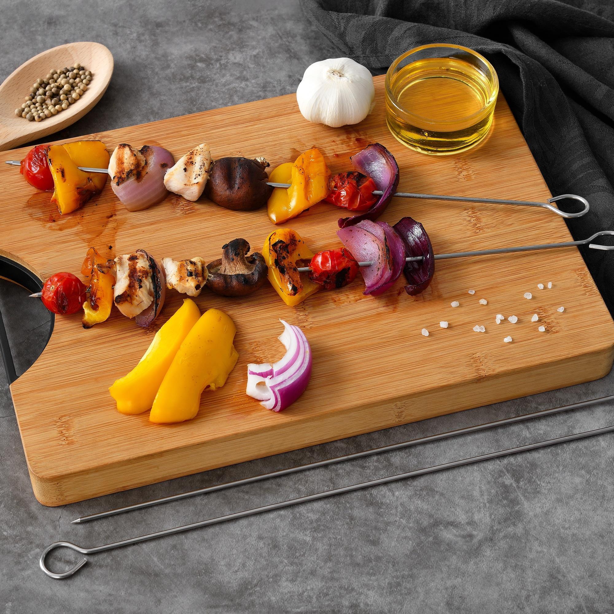 Juego de 4 brochetas para barbacoa h.36cm bergner