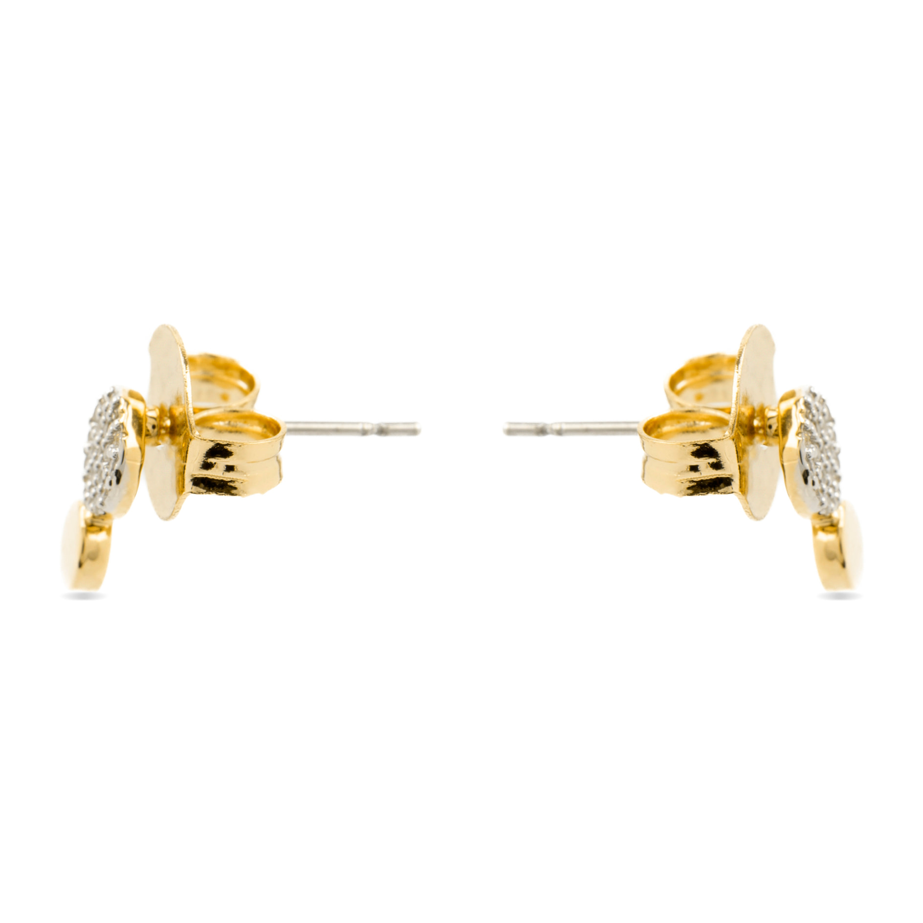 Pendientes con Circonita Brillante acabado oro 18k