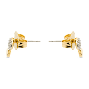 Pendientes con Circonita Brillante acabado oro 18k