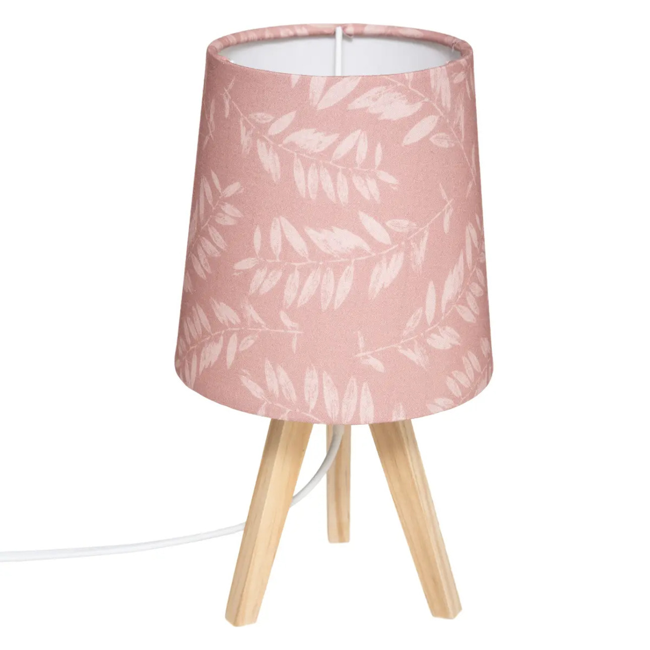 Lampe trépied enfant "Jungle" - rose H24 cm