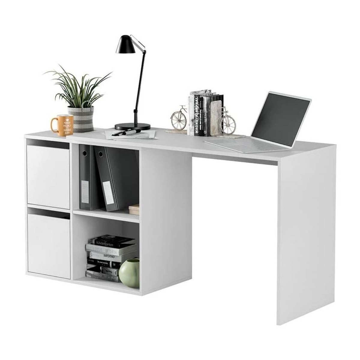 Mesa de escritorio multiposición Adapta Blanco Artik (Blanco Mate)