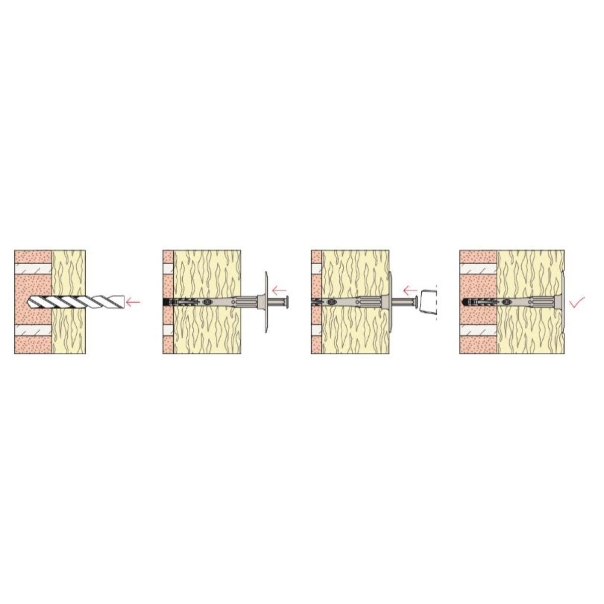 Cheville pour isolant FIF P8/100 FISCHER - Boite de 100 - 548729
