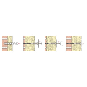 Cheville pour isolant FIF P8/100 FISCHER - Boite de 100 - 548729