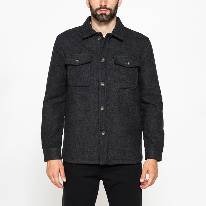 GIACCA CAMICIA IN TESSUTO PESANTE SFODERATO