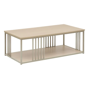 Table basse Duna rectangulaire 50x100cm beige
