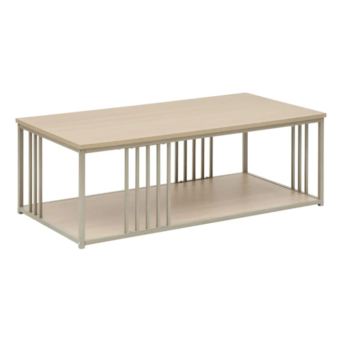 Table basse Duna rectangulaire 50x100cm beige