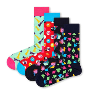 Set de 4 pares de calcetines - diseño "Game Night"