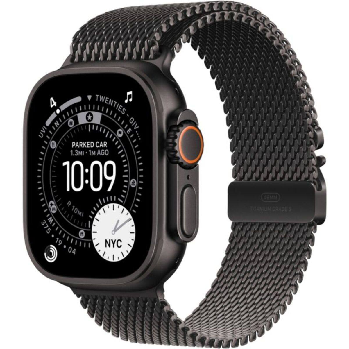 Montre connectée APPLE WATCH 49mm Tit Noir Milanais Ultra 3 L Cellular