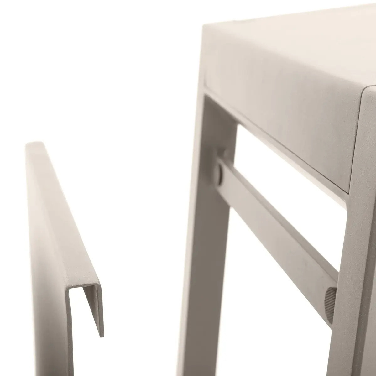 Table d'appoint de jardin carrée "Allure" argile 55 x 45 x 55cm en aluminium