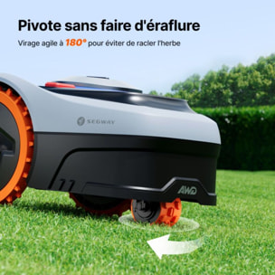 Robot tondeuse NAVIMOW i208 AWD - sans fil périphérique ni antenne, 3 roues motrices, pentes 45%, cartographie auto, 800m²