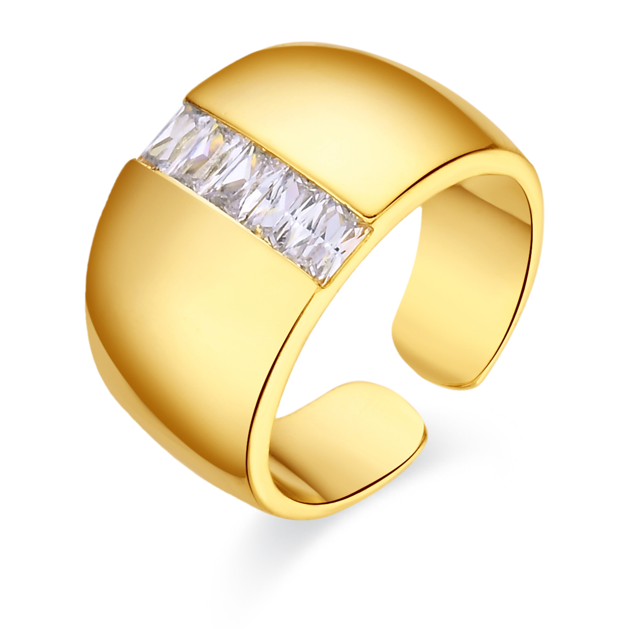 Anillo Hiddon acabado oro amarillo 18k