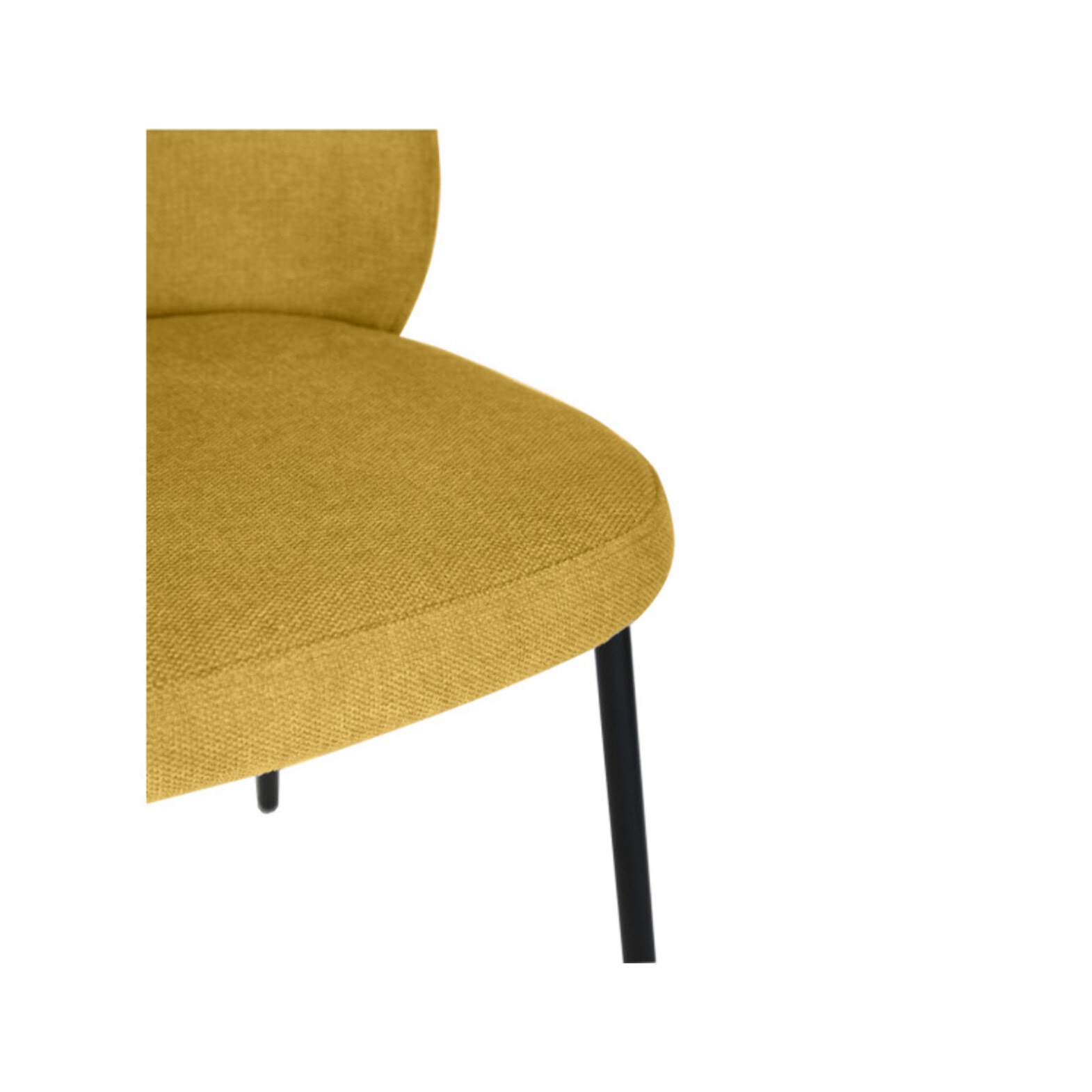 Chaise épurée en tissu avec pieds fins en métal - MARTHA