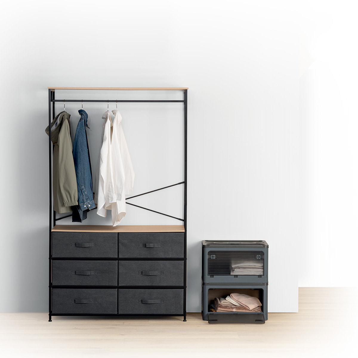 Boîte de rangement pliable en plastique