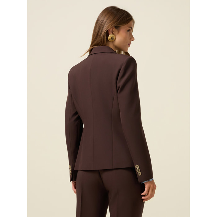 Oltre - Blazer de tejido técnico - Marrón