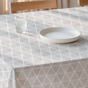 Nappe imprimée anti-tâches AGNES GRIS