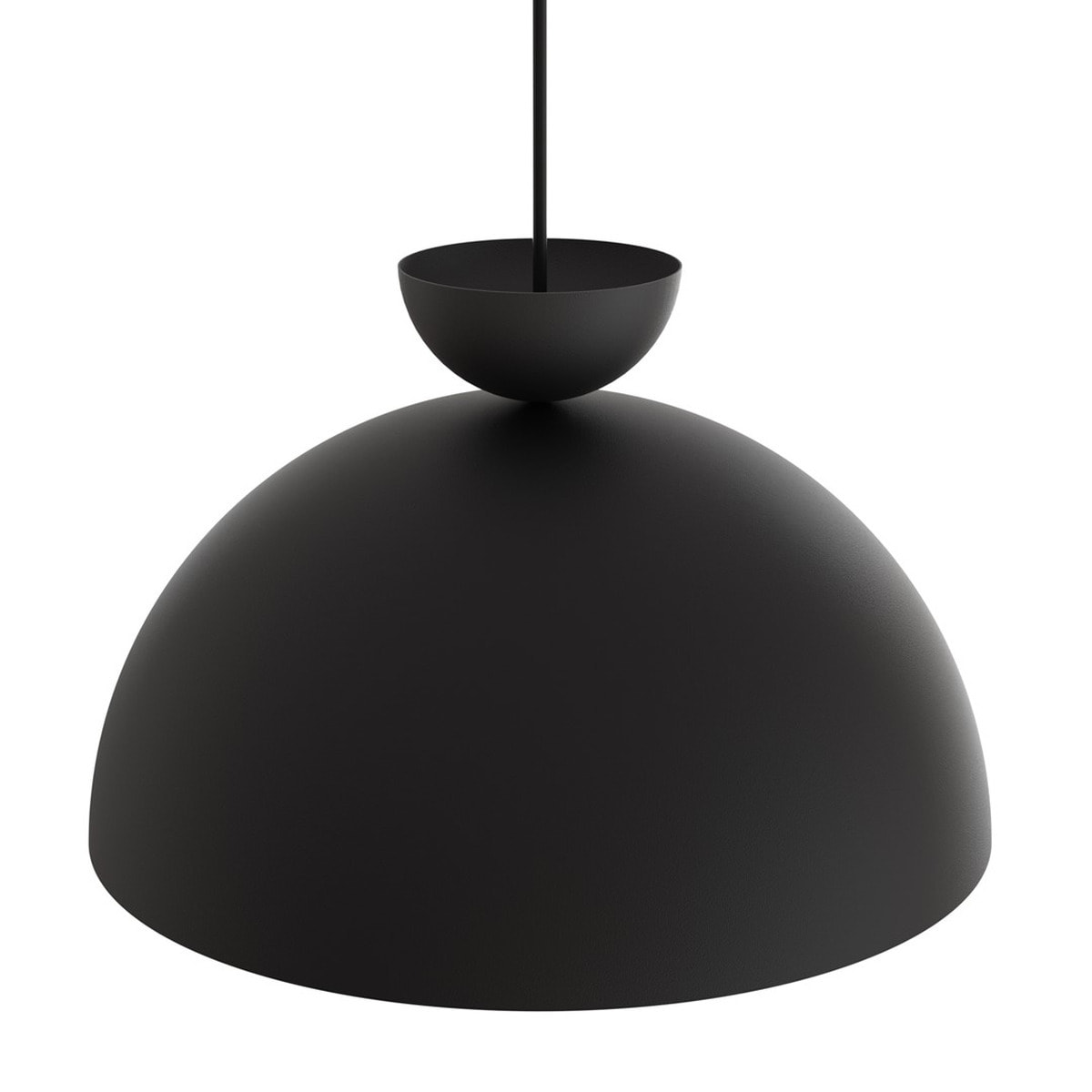 Lampada a sospensione Lunaro in acciaio nero opaco