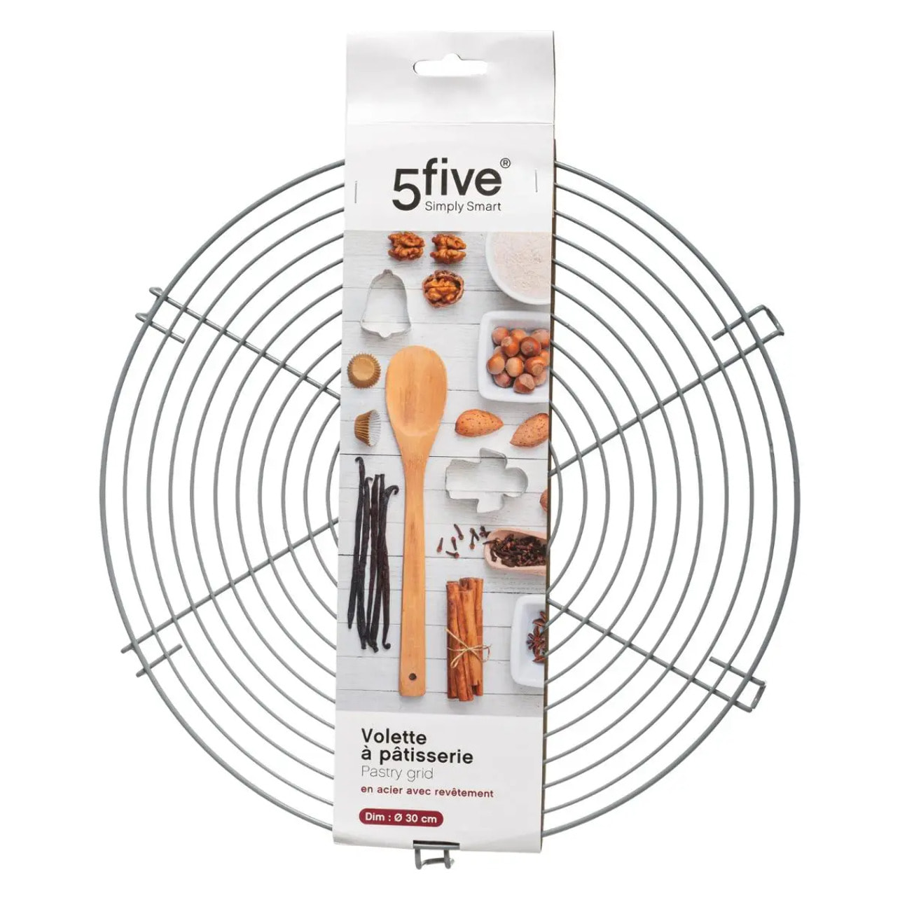 Volette à patisserie 30cm en acier chromé