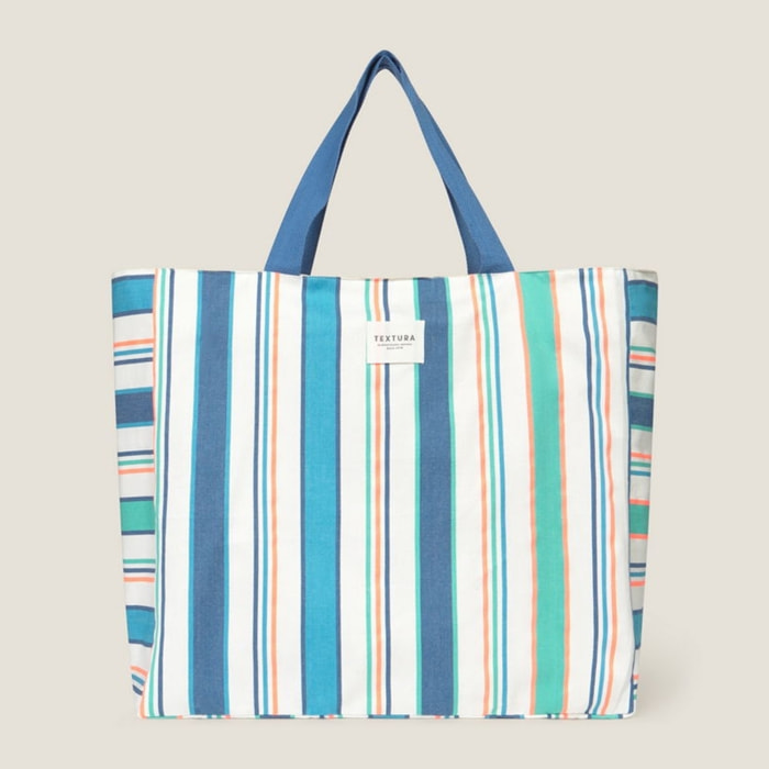 Bolso de playa de algodón con rayas Mapuri color --- 100% Algodón