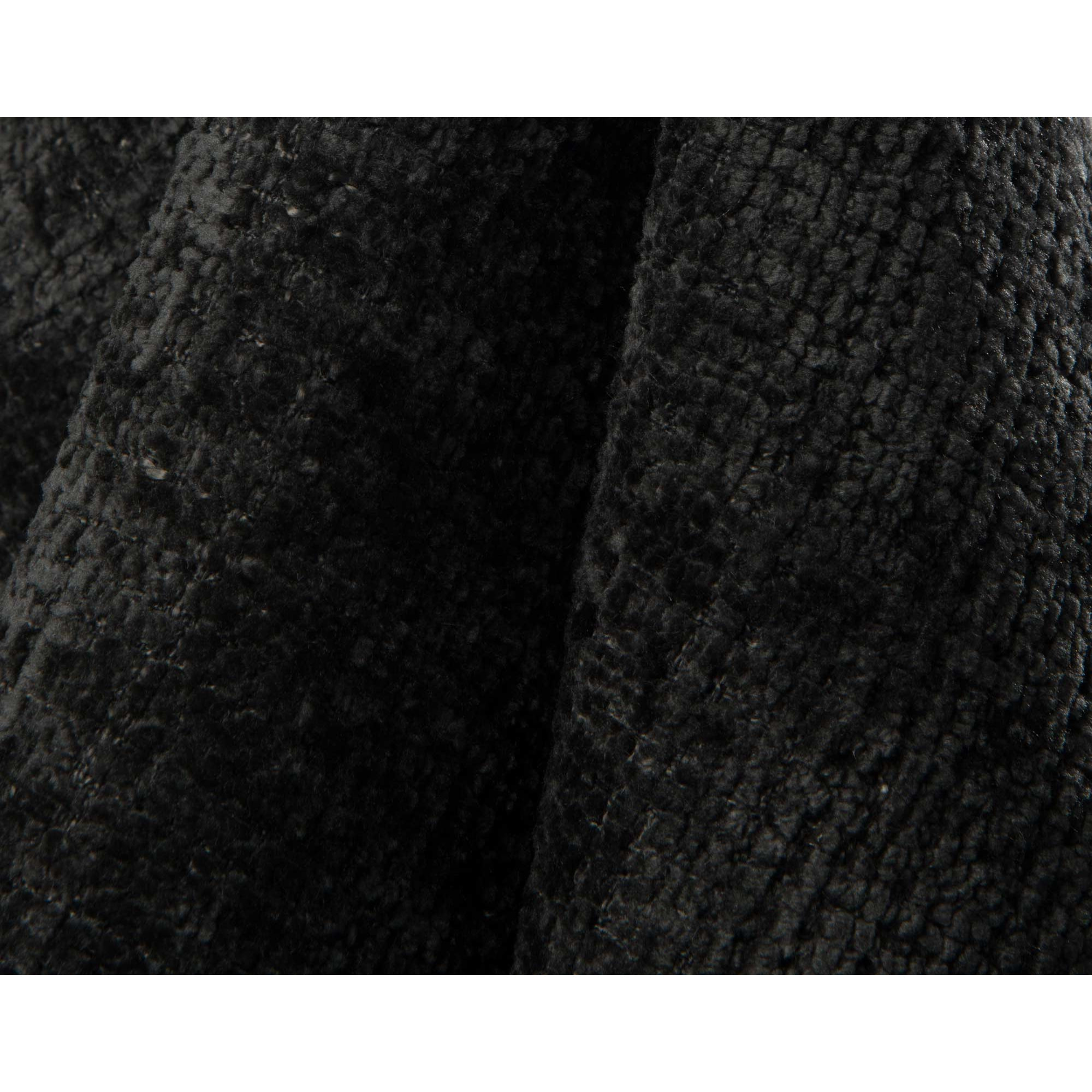 Miro - Canapé d'angle gauche 4 places convertible avec coffre en velours texturé - Gris Anthracite