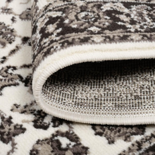 Tapis SILO motif traditionnel oriental beige et noir