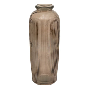 Vase "Luz" verre recyclé marron H72cm