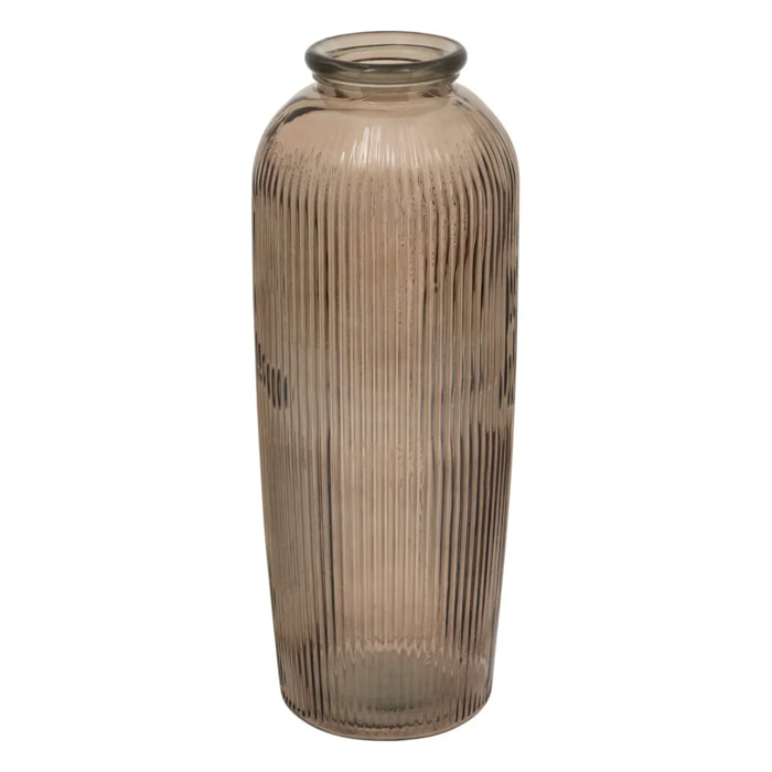 Vase "Luz" verre recyclé marron H72cm