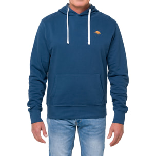 Felpa Hot Buttered in cotone Lizard Blu indigo.