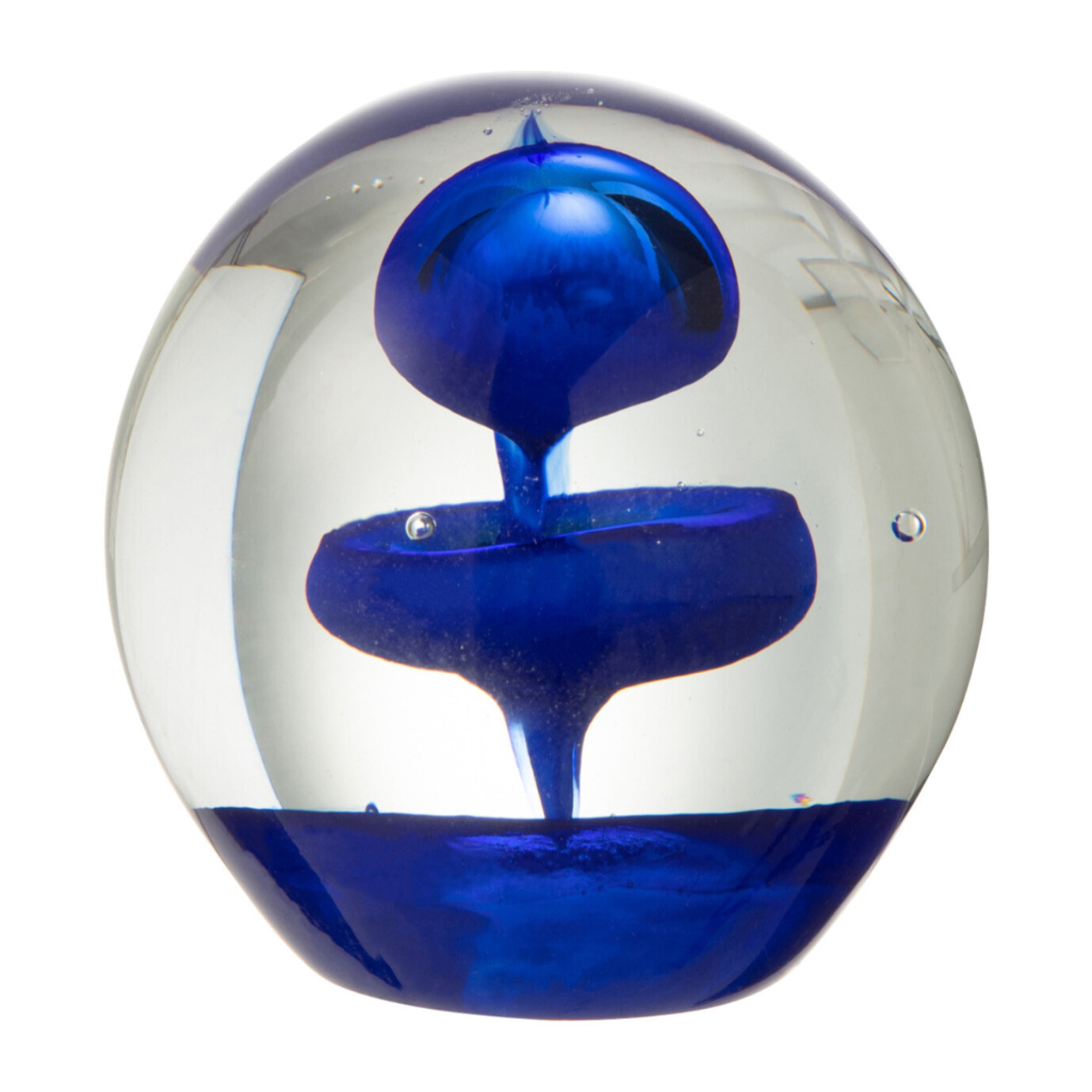 J-Line presse-papier Bulle - verre - bleu - small