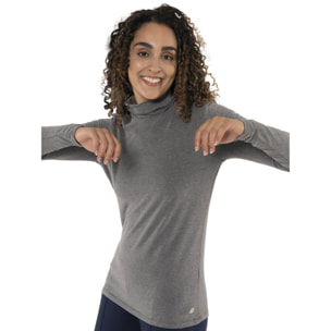 Camiseta de manga larga con cuello alto para mujer "Never Without"