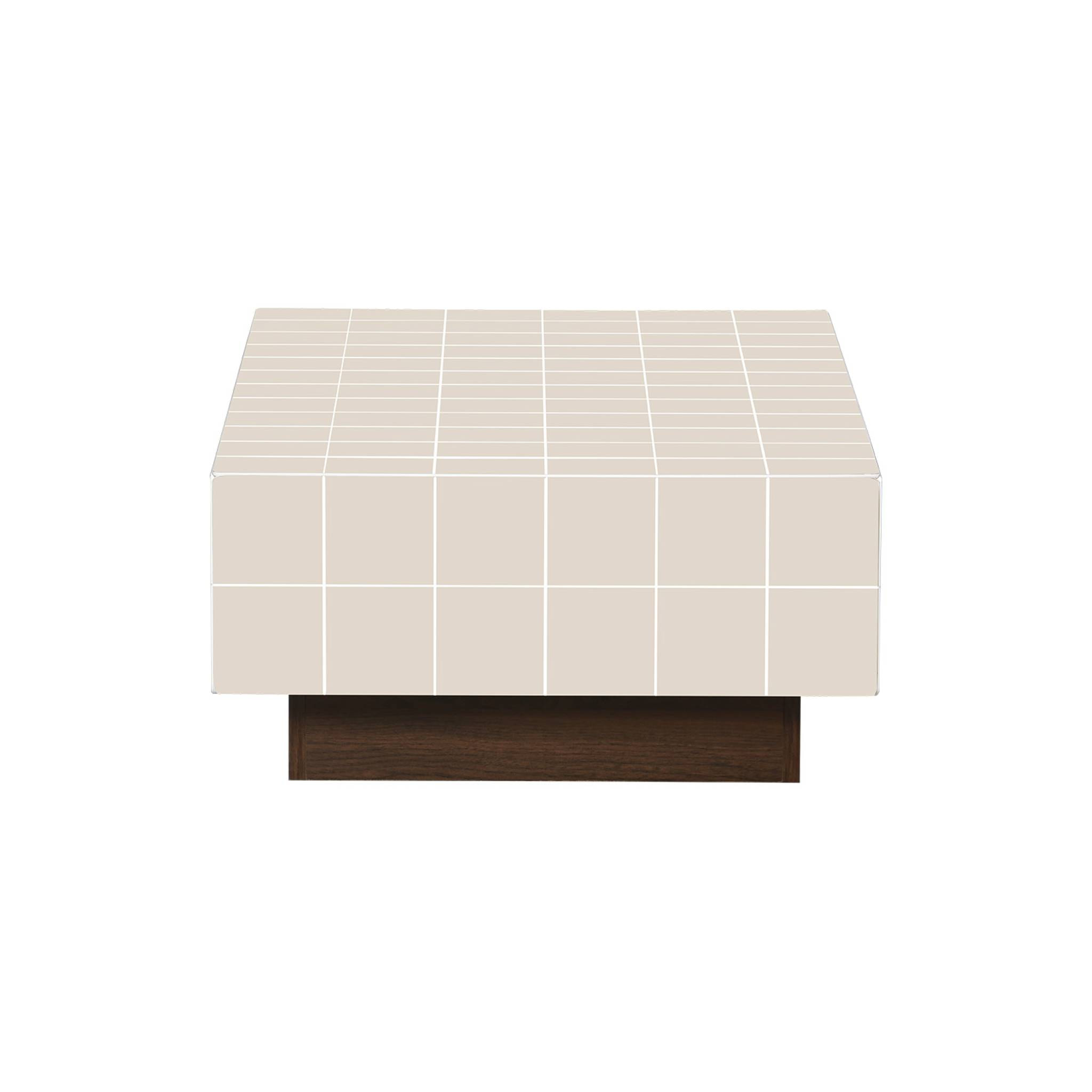 Table basse imitation céramique mat à carreaux GRID