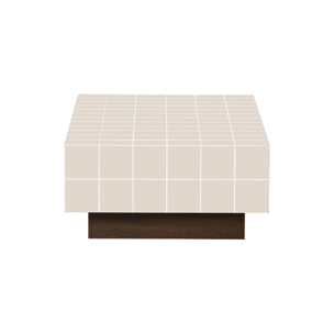 Table basse imitation céramique mat à carreaux GRID