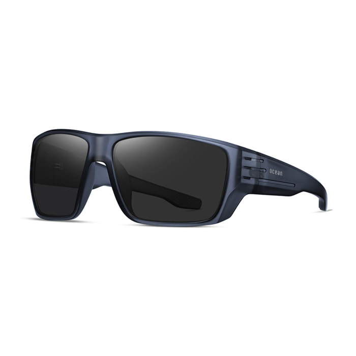 Gafas de sol OCEAN SKATE - Azul mate transparente / Polarizada ahumada