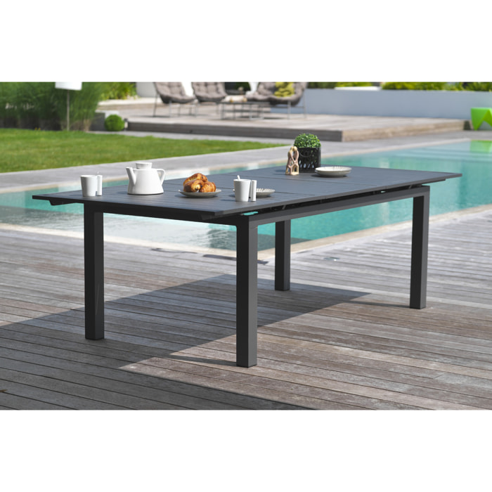 MIAMI - Table de jardin 12 places en aluminium gris anthracite