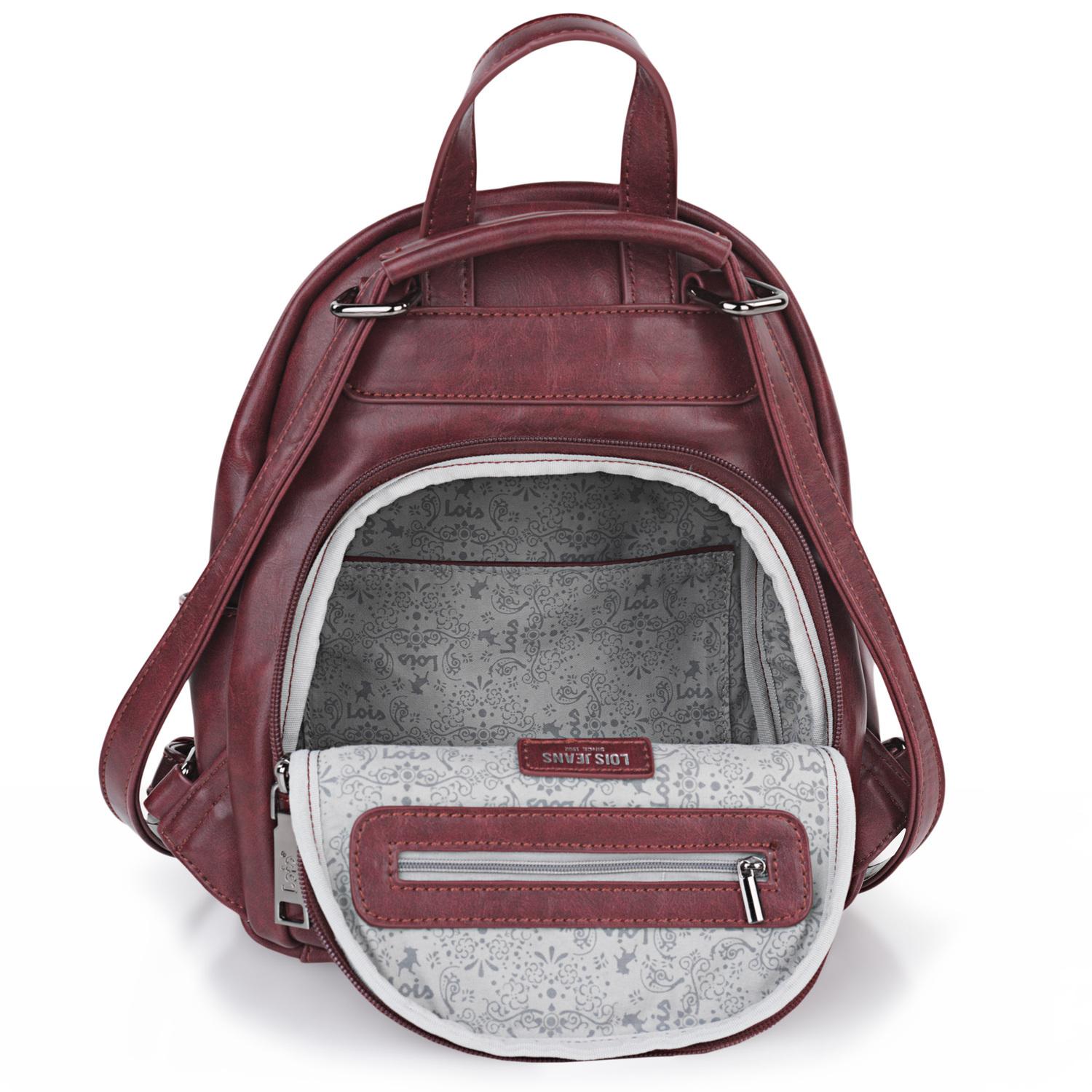 Bolso Mochila Mujer Lois Crossover Rojo