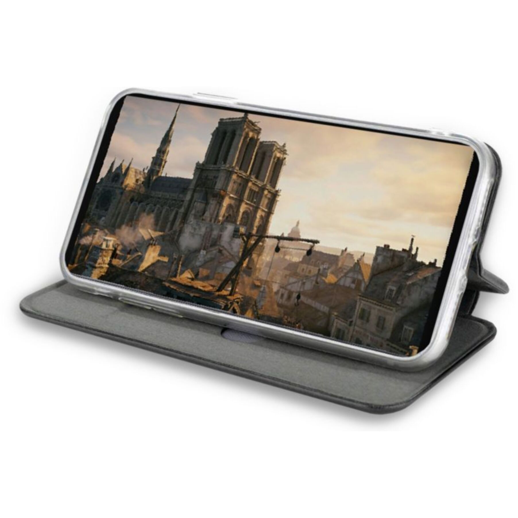 Pack IBROZ Xiaomi Redmi Go Etui cuir noir