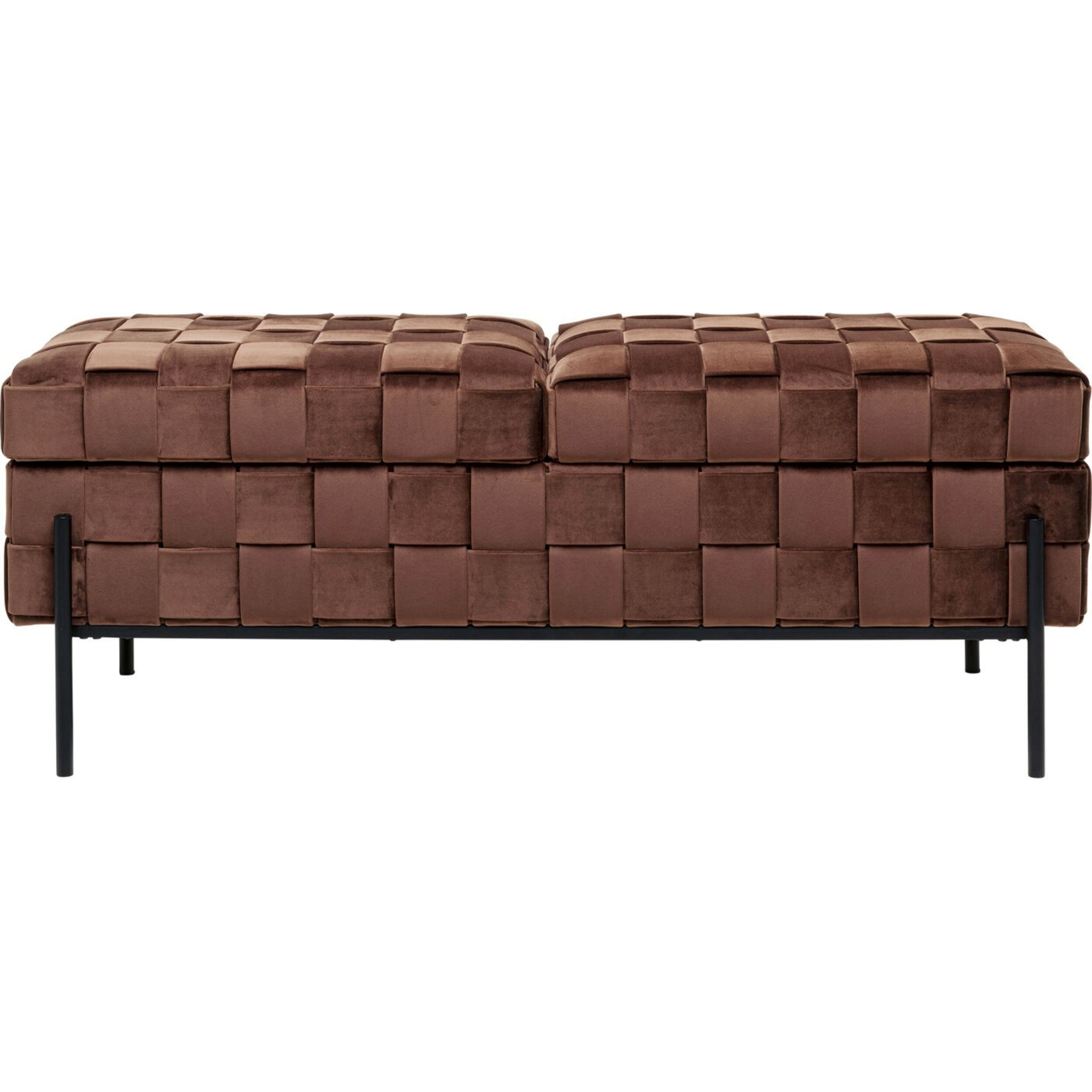 Banc-coffre Weave marron Kare Design