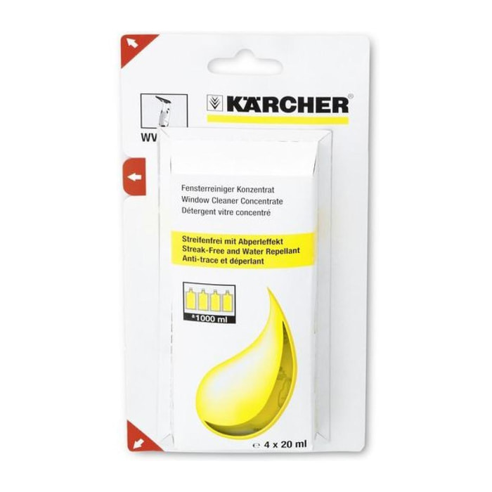 Détergent concentré pour vitres KARCHER 4x20ml - 6.295-302.0